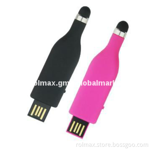 2 in 1 promotional costom logo plastic capsule usb flash drive